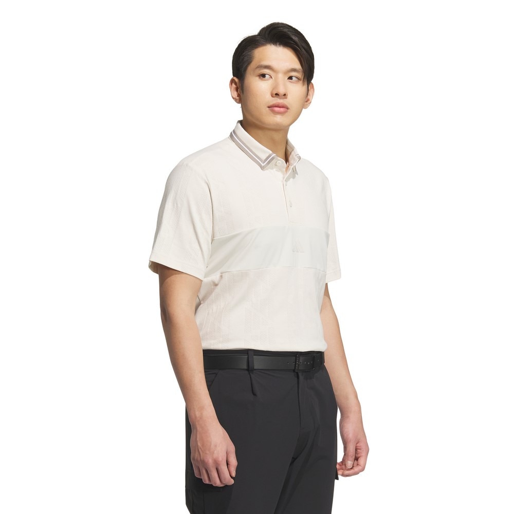アディダス（adidas）（メンズ）ゴルフウェア ビヨンド ザ コース 半袖 ポロシャツ ジャガード BOSロゴ KUK57-JG1357ALM