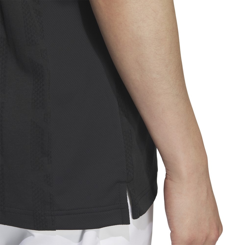 アディダス（adidas）（メンズ）ゴルフウェア BTC バッジ オブ スポーツ ジャカード ロゴ 半袖ポロシャツ KUK57-JG1358BLK
