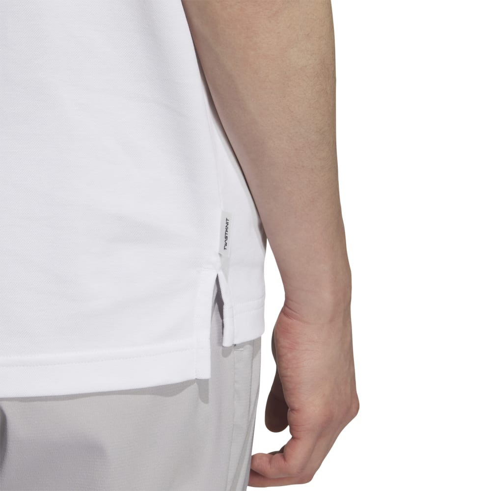 アディダス（adidas）（メンズ）ゴルフウェア アディゼロ ツイストニット 半袖 ジップポロシャツ KUK69-JE8326W
