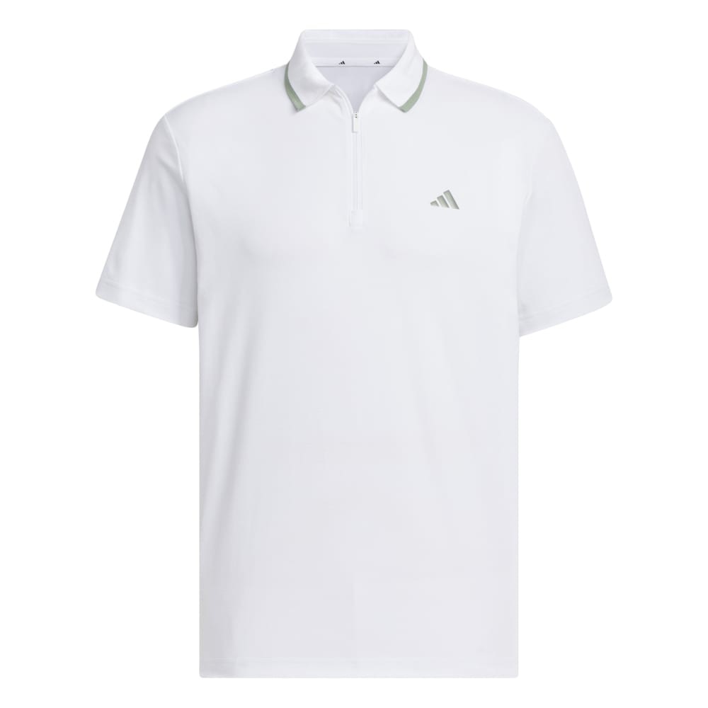 アディダス（adidas）（メンズ）ゴルフウェア アディゼロ ツイストニット 半袖 ジップポロシャツ KUK69-JE8326W