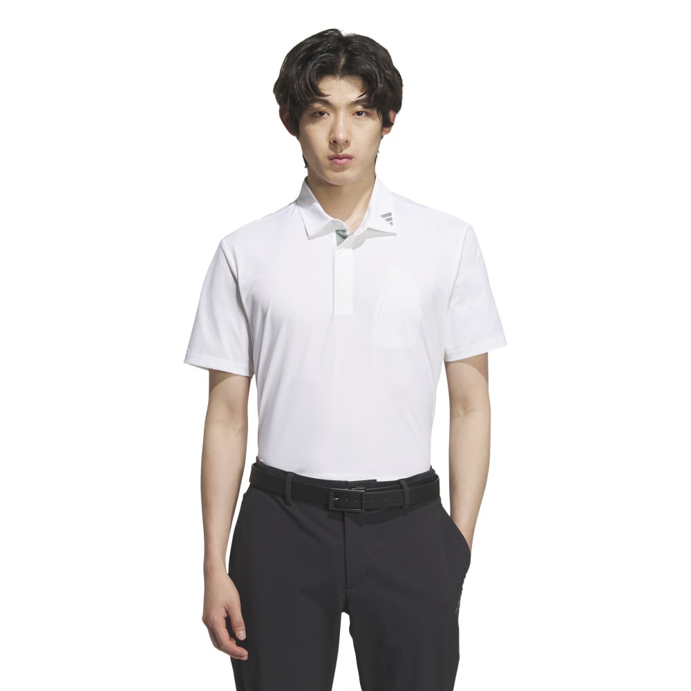 アディダス（adidas）（メンズ）ゴルフウェア 吸汗速乾 アディゼロ ツイストニット ベンチレーション 半袖シャツ KUK74-JE8331W