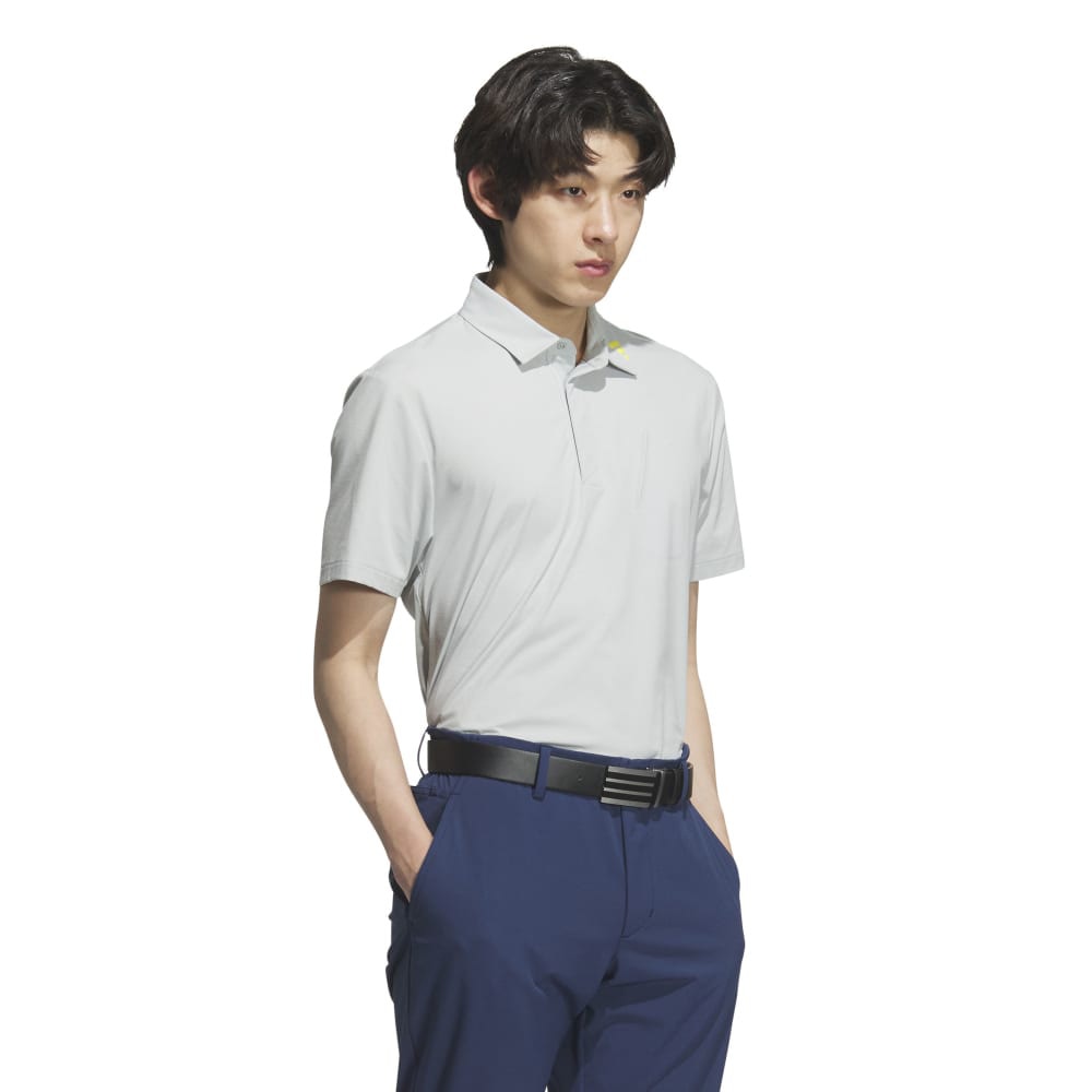 アディダス（adidas）（メンズ）ゴルフウェア 吸汗速乾 アディゼロ ツイストニット ベンチレーション 半袖シャツ KUK74-JG1318SLV