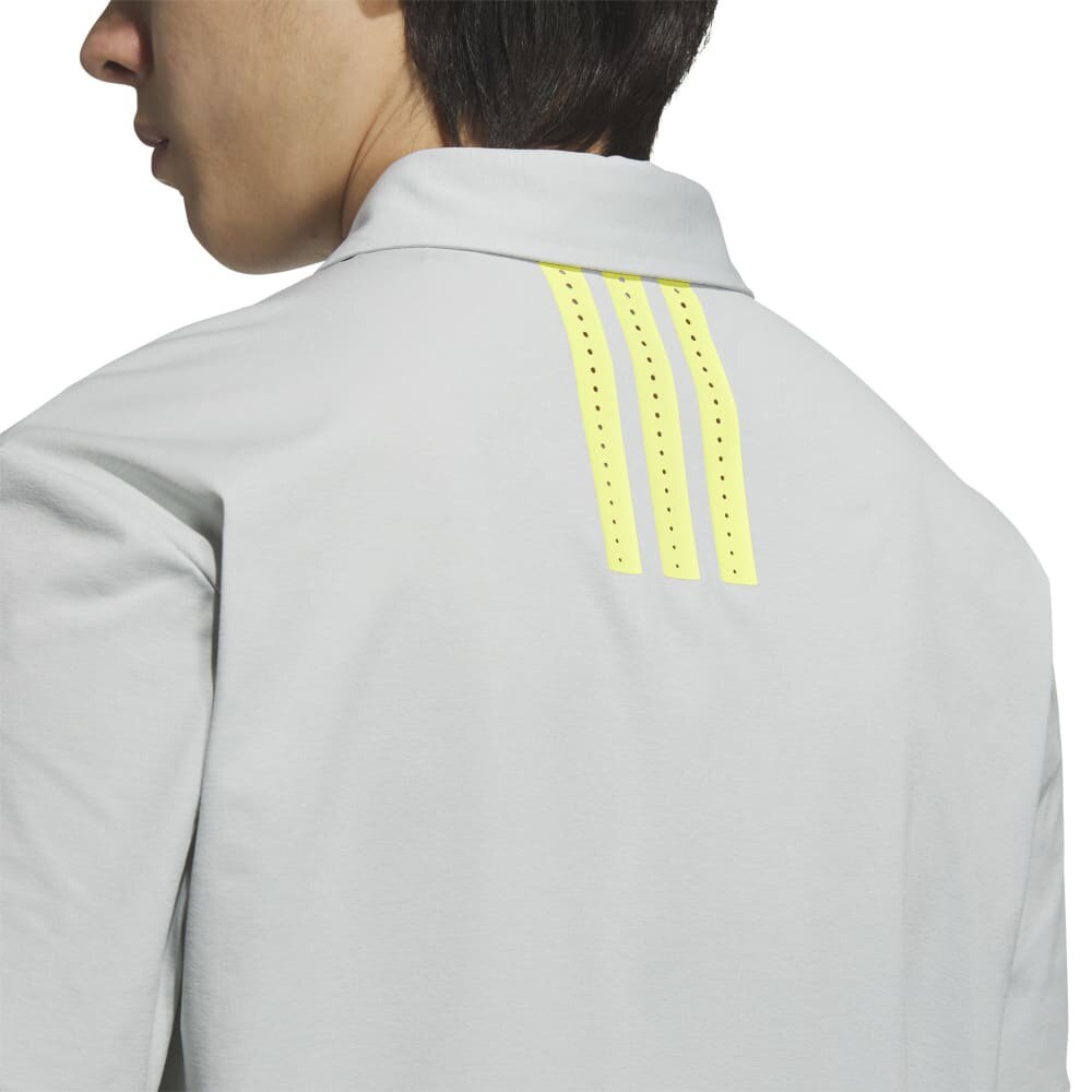 アディダス（adidas）（メンズ）ゴルフウェア 吸汗速乾 アディゼロ ツイストニット ベンチレーション 半袖シャツ KUK74-JG1318SLV