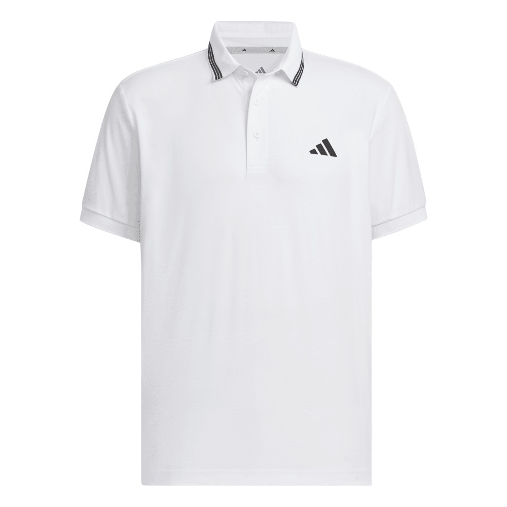 アディダス（adidas）（メンズ）ゴルフウェア 吸湿 ワンポイントロゴ UVケア スリーストライプス 半袖 ポロシャツ KVH14-JE7132W