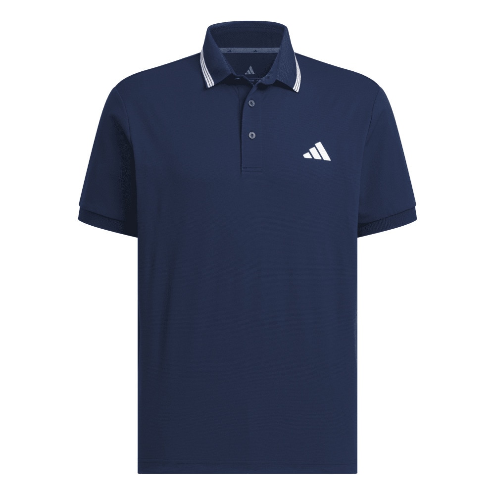 アディダス（adidas）（メンズ）ゴルフウェア ワンポイントロゴ UVケア付き半袖ポロシャツ KVH14-JF6272NVY