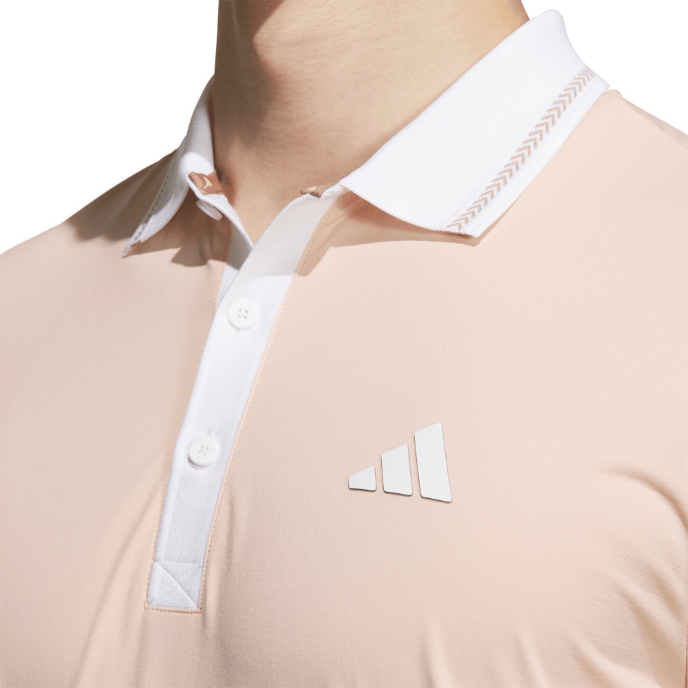 アディダス（adidas）（メンズ）ゴルフウェア バックグラフィック ビッグロゴ 半袖 ポロシャツ KVH32-JF6285PNK