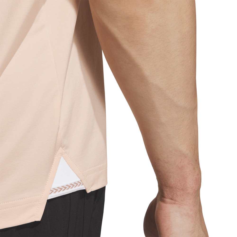 アディダス（adidas）（メンズ）ゴルフウェア バックグラフィック ビッグロゴ 半袖 ポロシャツ KVH32-JF6285PNK