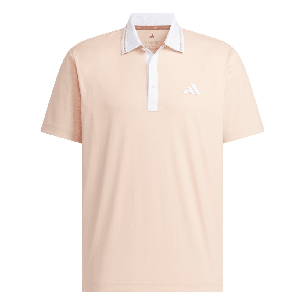 アディダス（adidas）（メンズ）ゴルフウェア バックグラフィック ビッグロゴ 半袖 ポロシャツ KVH32-JF6285PNK