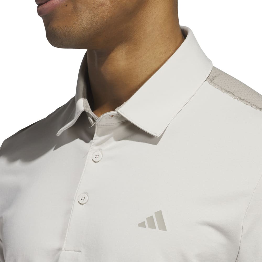 アディダス（adidas）（メンズ）ゴルフウェア ファブリックミックス バックメッシュ 半袖シャツ KUH58-JF8997BEG