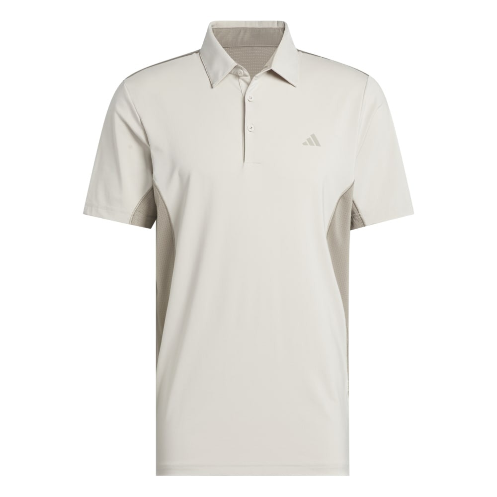 アディダス（adidas）（メンズ）ゴルフウェア ファブリックミックス バックメッシュ 半袖シャツ KUH58-JF8997BEG