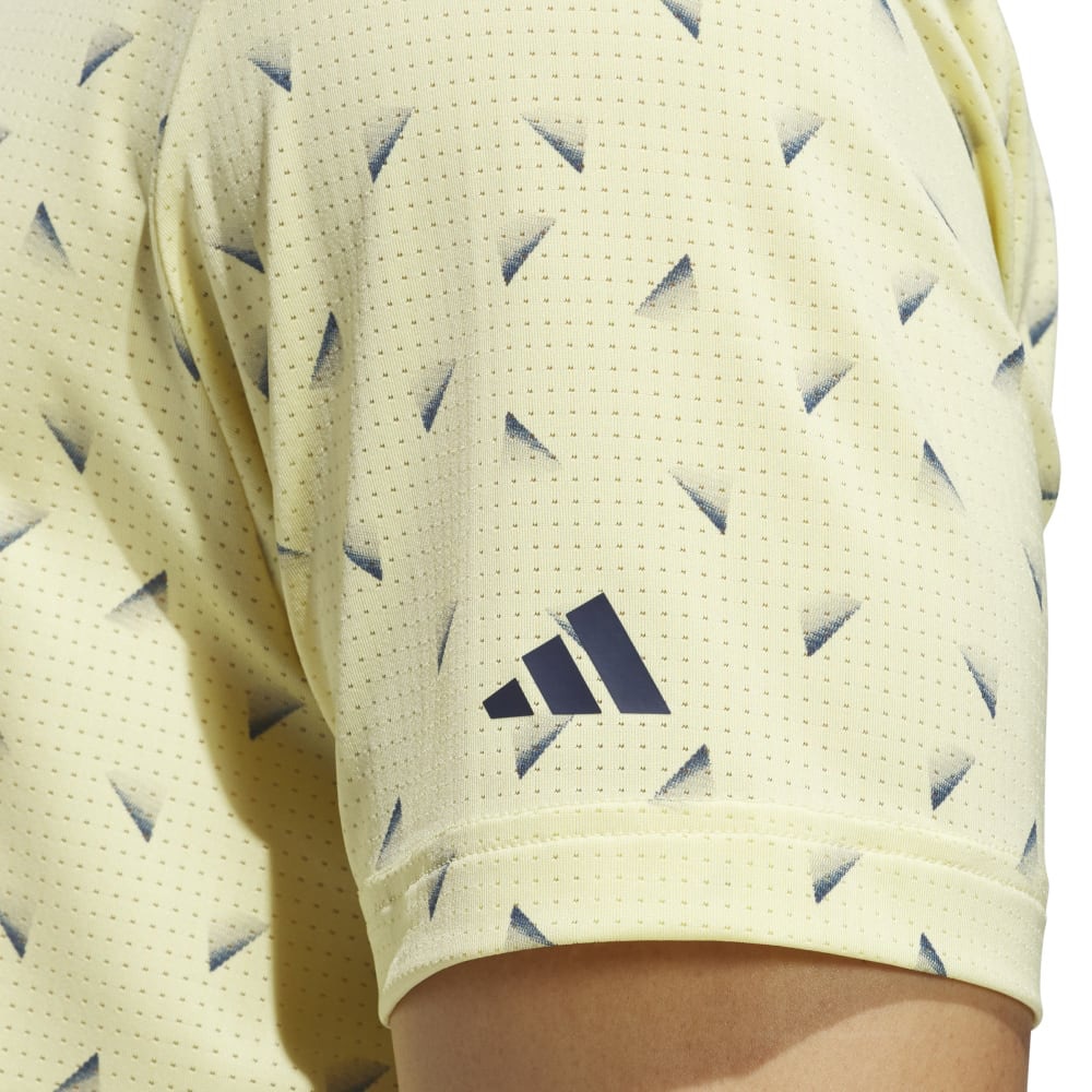 アディダス（adidas）（メンズ）ゴルフウェア メッシュ総柄 半袖 ポロシャツ KUH65-JF9002YEL