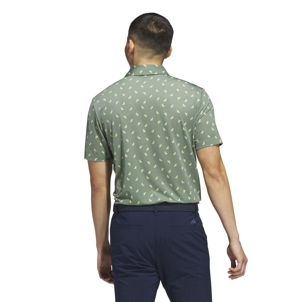 アディダス（adidas）（メンズ）ゴルフウェア メッシュ総柄 半袖シャツ KUH65-JI6445GRN