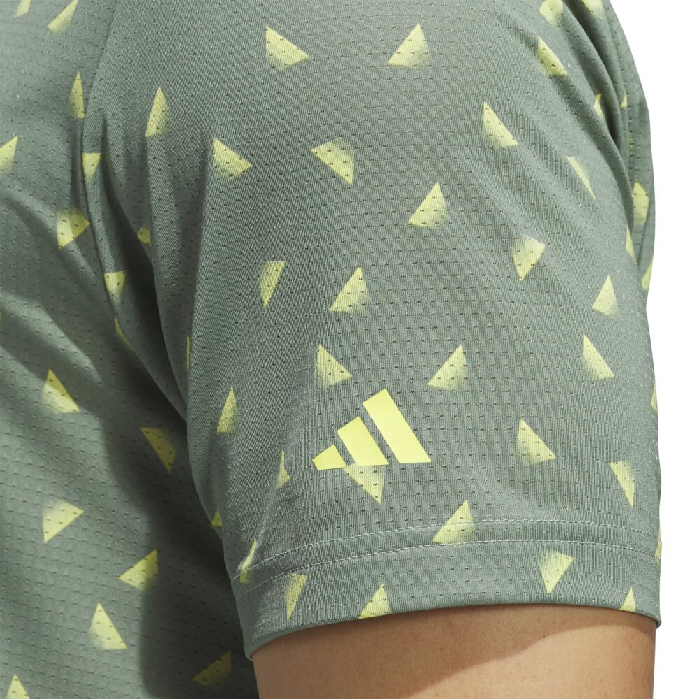 アディダス（adidas）（メンズ）ゴルフウェア メッシュ総柄 半袖シャツ KUH65-JI6445GRN