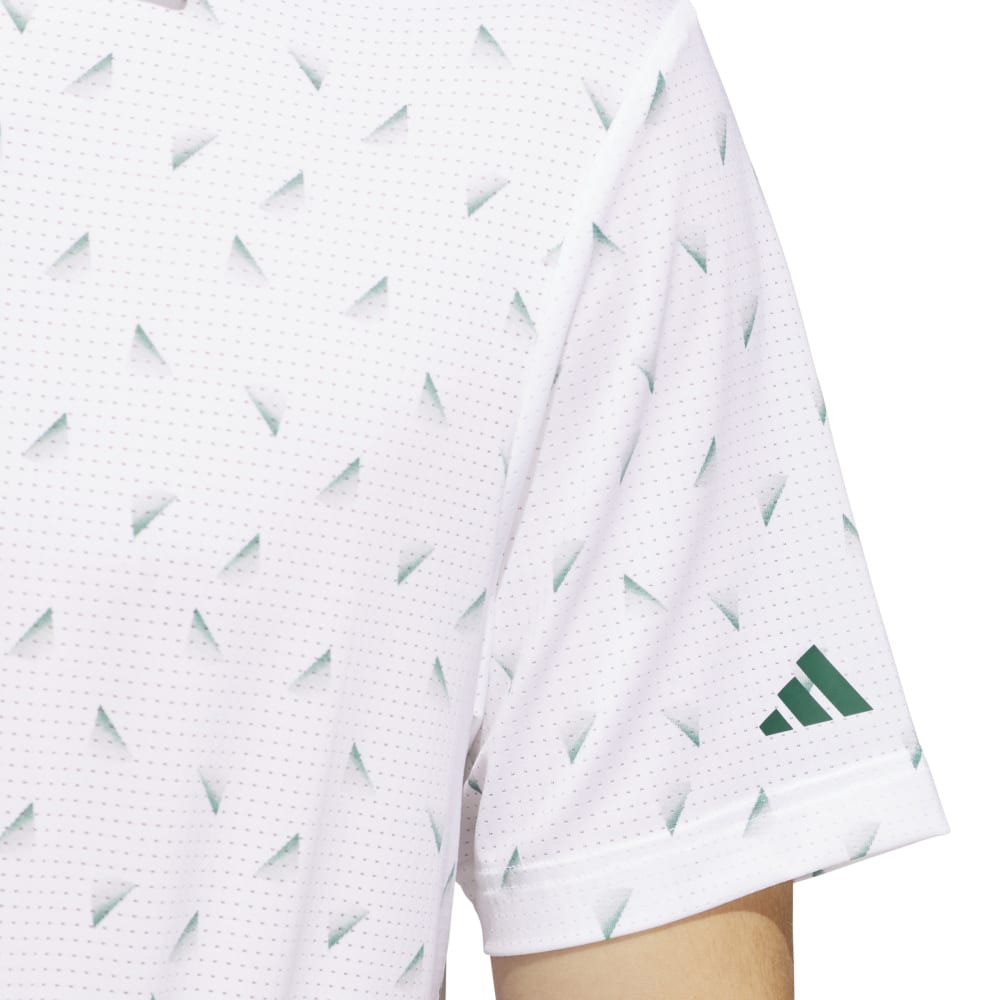 アディダス（adidas）（メンズ）ゴルフウェア メッシュ総柄 半袖 ポロシャツ KUH65-JN8275W/GRN