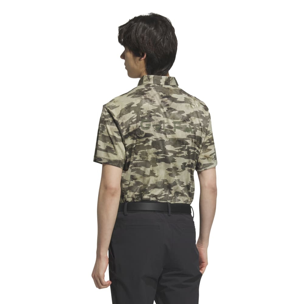 アディダス（adidas）（メンズ）ゴルフウェア カモフラージュ柄 半袖シャツ KVH24-JF6280OLV