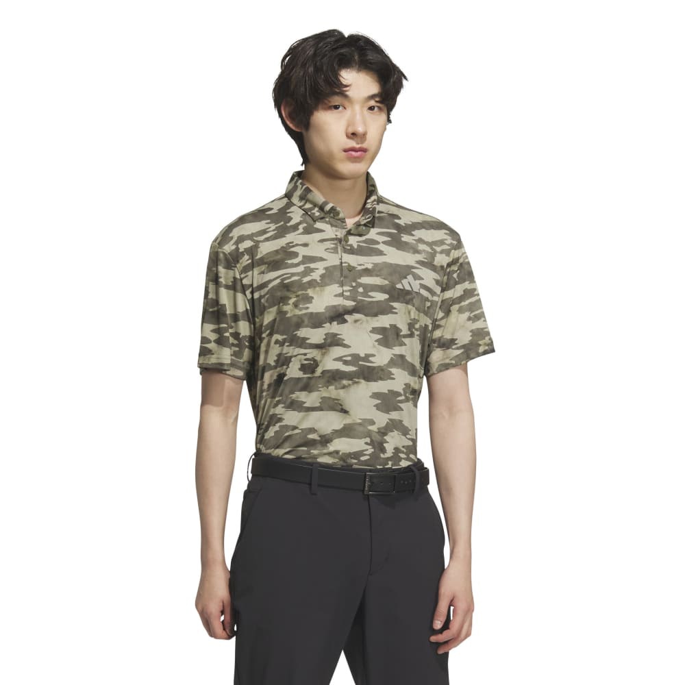 アディダス（adidas）（メンズ）ゴルフウェア カモフラージュ柄 半袖シャツ KVH24-JF6280OLV