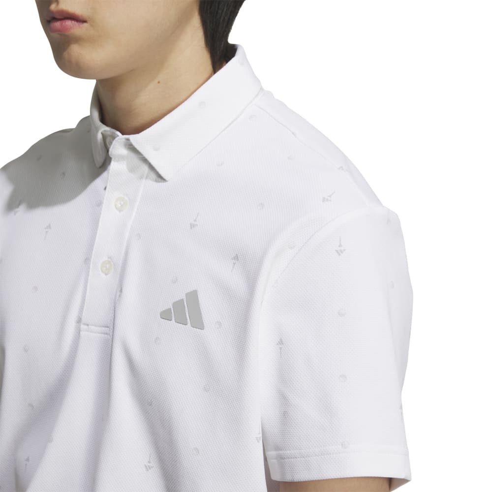 アディダス（adidas）（メンズ）ゴルフウェア 吸汗速乾 モノグラム 半袖 ポロシャツ KVH28-JE7146W