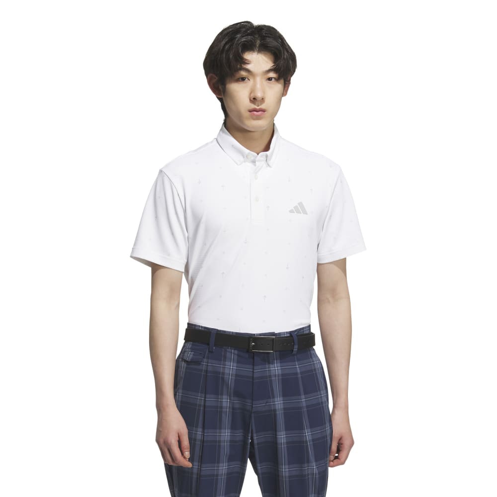 アディダス（adidas）（メンズ）ゴルフウェア 吸汗速乾 モノグラム 半袖 ポロシャツ KVH28-JE7146W