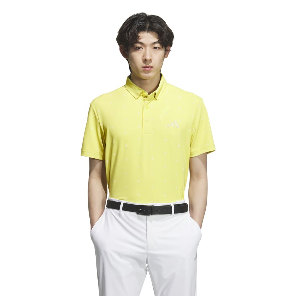 アディダス（adidas）（メンズ）ゴルフウェア モノグラム 半袖シャツ KVH28-JF6301YEL
