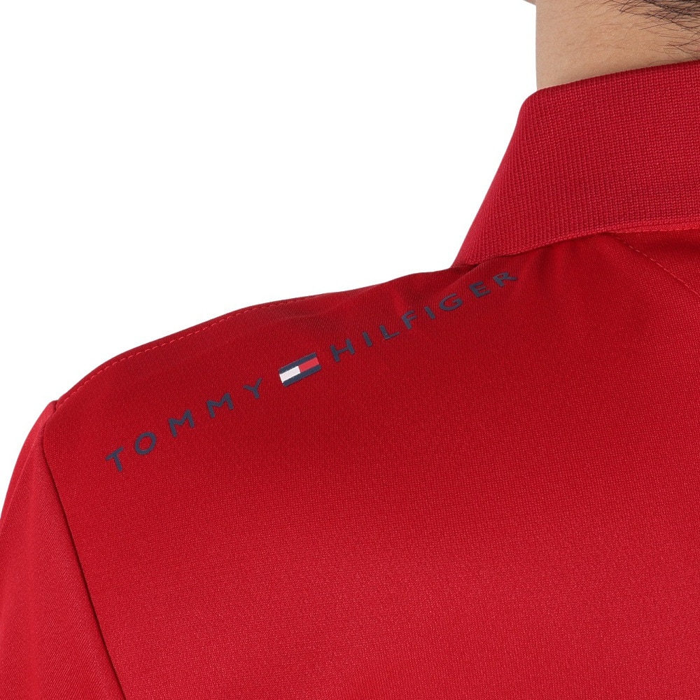 トミー ヒルフィガー ゴルフ（TOMMY HILFIGER GOLF）（メンズ）ゴルフウェア 吸水速乾 ベーシックフラッグ 半袖ポロシャツ THMA493-RED