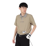 (メンズ)ゴルフウェア 吸水速乾 ビッグカノコ スキッパー半袖シャツ THMA502-SND