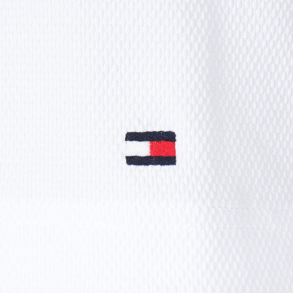 トミー ヒルフィガー ゴルフ（TOMMY HILFIGER GOLF）（メンズ）ゴルフウェア 吸水速乾 ビッグカノコ スキッパー半袖シャツ THMA502-WHT