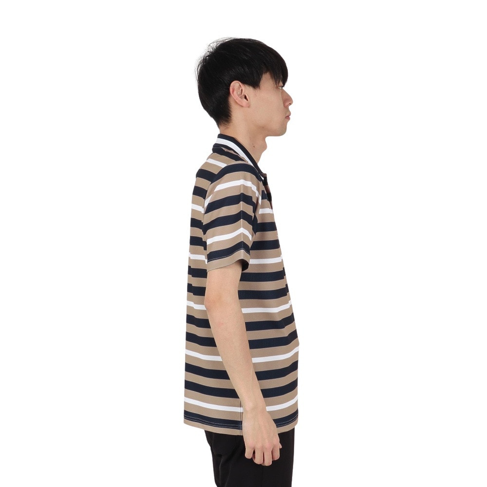 トミー ヒルフィガー ゴルフ（TOMMY HILFIGER GOLF）（メンズ）ゴルフウェア 吸水速乾 マルチボーダー 半袖ポロシャツ THMA506-SND