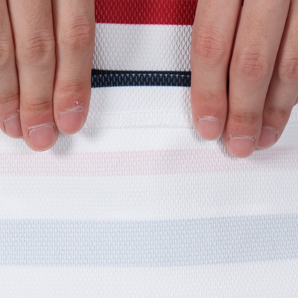 トミー ヒルフィガー ゴルフ（TOMMY HILFIGER GOLF）（メンズ）ゴルフウェア 吸水速乾 マルチボーダー 半袖ポロシャツ THMA506-TRI