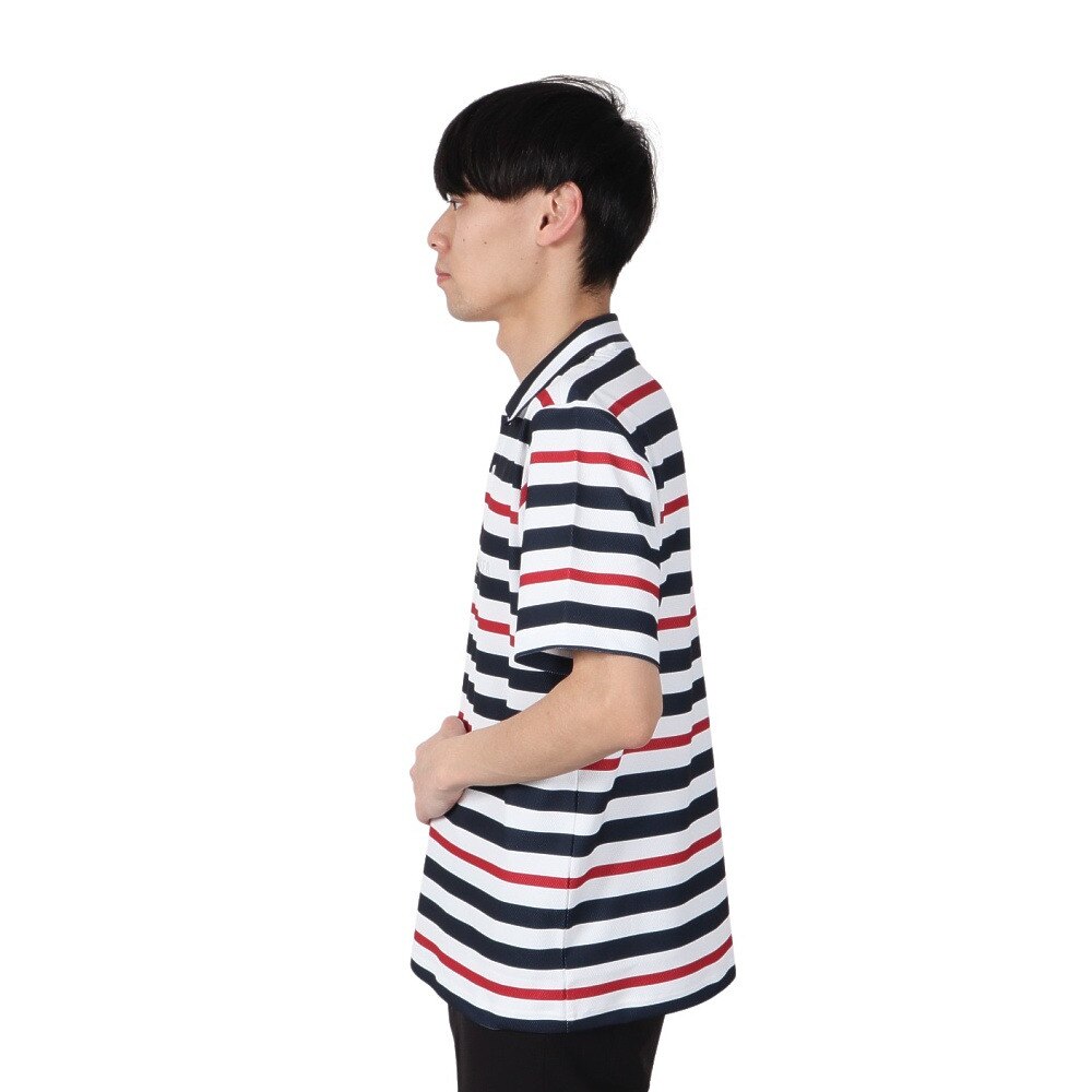 トミー ヒルフィガー ゴルフ（TOMMY HILFIGER GOLF）（メンズ）ゴルフウェア 吸水速乾 マルチボーダー 半袖ポロシャツ THMA506-TRI