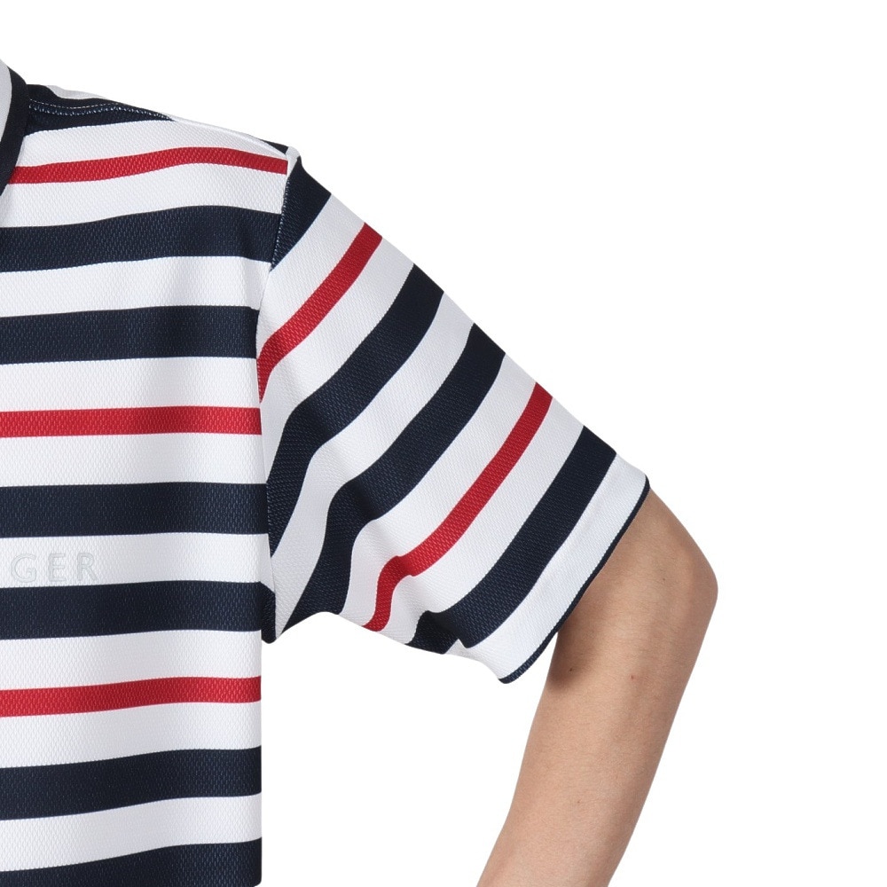トミー ヒルフィガー ゴルフ（TOMMY HILFIGER GOLF）（メンズ）ゴルフウェア 吸水速乾 マルチボーダー 半袖ポロシャツ THMA506-TRI