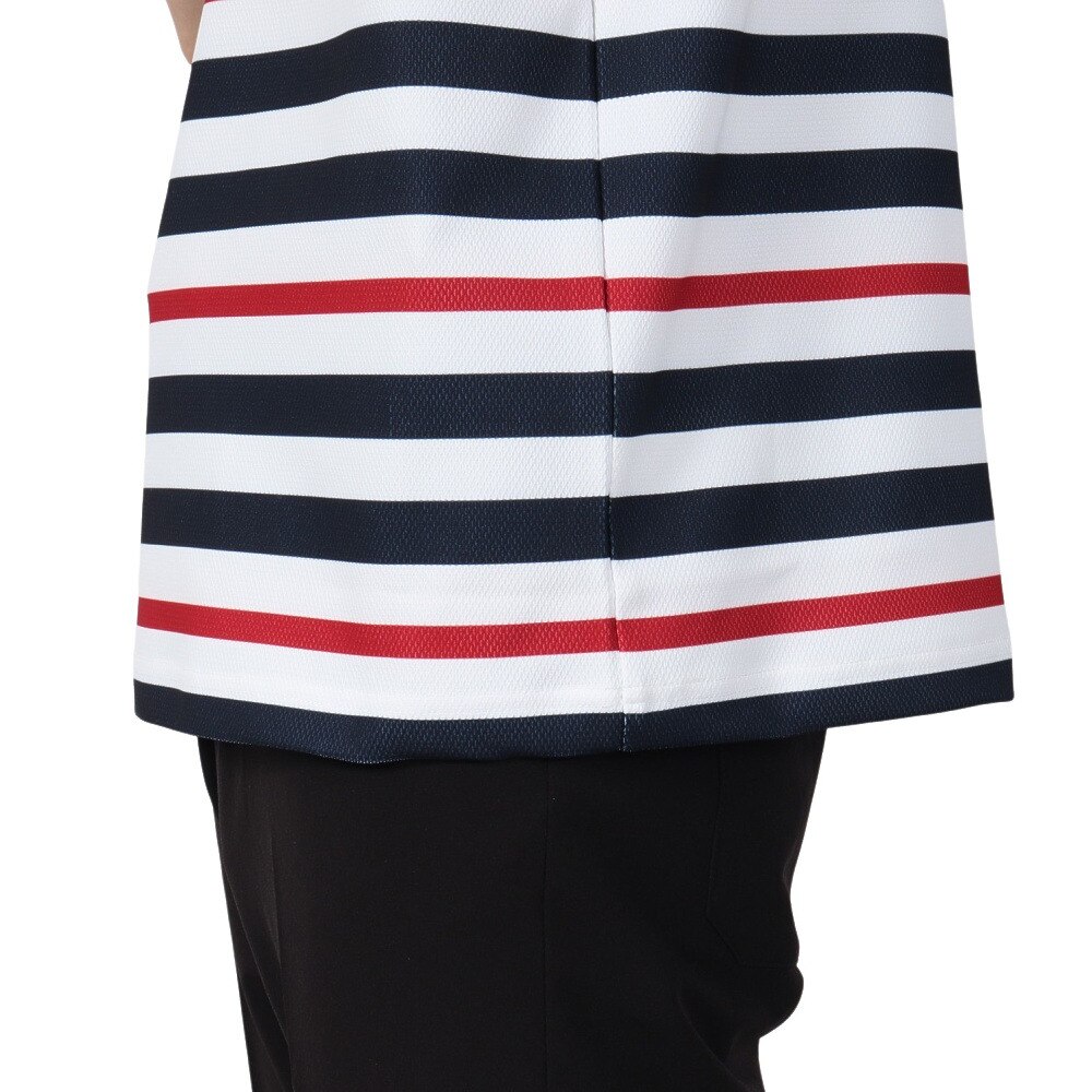 トミー ヒルフィガー ゴルフ（TOMMY HILFIGER GOLF）（メンズ）ゴルフウェア 吸水速乾 マルチボーダー 半袖ポロシャツ THMA506-TRI