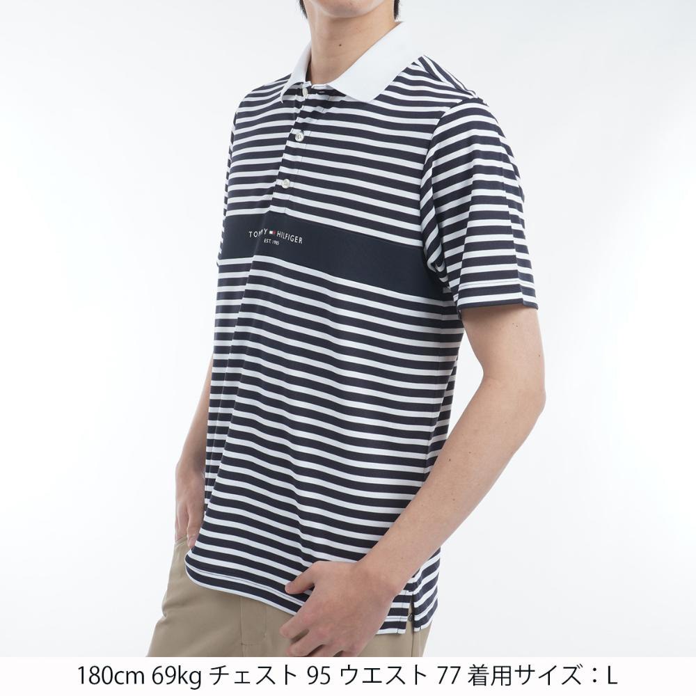 トミー ヒルフィガー ゴルフ（TOMMY HILFIGER GOLF）（メンズ）ゴルフウェア 吸水速乾 抗菌防臭 エッセンシャル 半袖ポロシャツ THMA514-WNVY