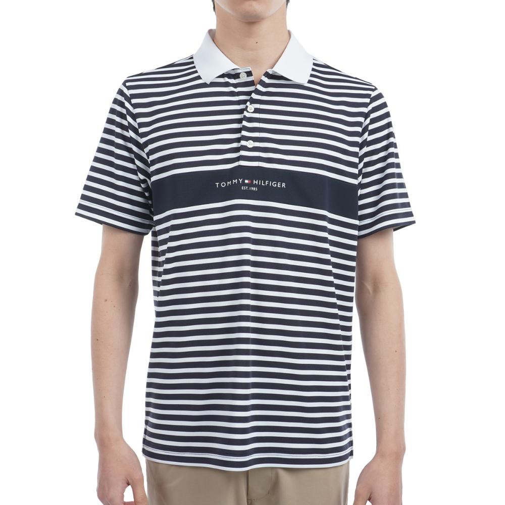 トミー ヒルフィガー ゴルフ（TOMMY HILFIGER GOLF）（メンズ）ゴルフウェア 吸水速乾 抗菌防臭 エッセンシャル 半袖ポロシャツ THMA514-WNVY
