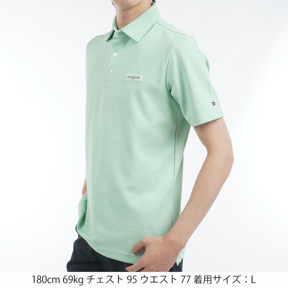 トミー ヒルフィガー ゴルフ（TOMMY HILFIGER GOLF）（メンズ）ゴルフウェア 吸水速乾 ロゴジャガード 半袖シャツ THMA530-LMGR