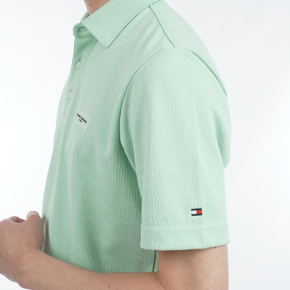 トミー ヒルフィガー ゴルフ（TOMMY HILFIGER GOLF）（メンズ）ゴルフウェア 吸水速乾 ロゴジャガード 半袖シャツ THMA530-LMGR