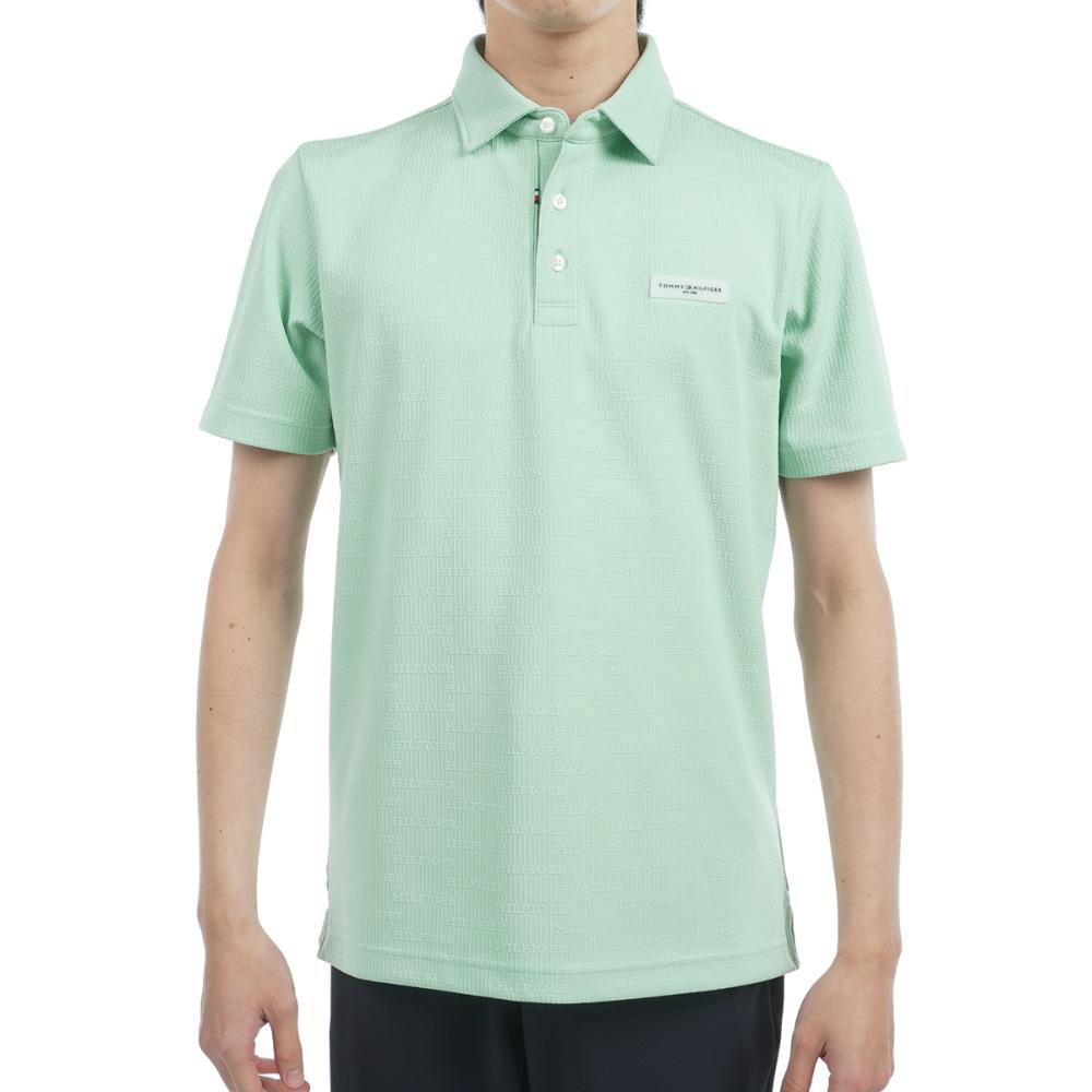トミー ヒルフィガー ゴルフ（TOMMY HILFIGER GOLF）（メンズ）ゴルフウェア 吸水速乾 ロゴジャガード 半袖シャツ THMA530-LMGR