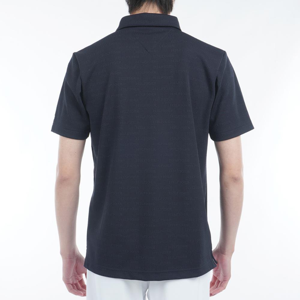 トミーヒルフィガーゴルフ（TOMMY HILFIGER GOLF）（メンズ）ゴルフウェア 吸水速乾 ロゴジャガード 半袖シャツ THMA530-NVY