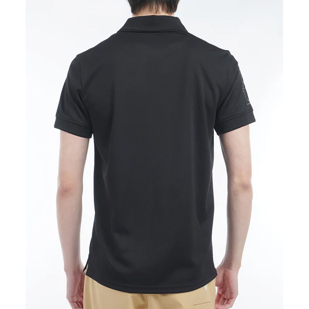 アドミラル ゴルフ（Admiral GOLF）（メンズ）ゴルフウェア 半袖 フラッグポロシャツ ADMA517-BLK