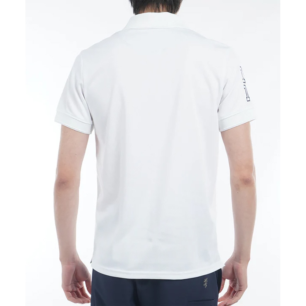 アドミラル ゴルフ（Admiral GOLF）（メンズ）ゴルフウェア 半袖 フラッグポロシャツ ADMA517-WHT