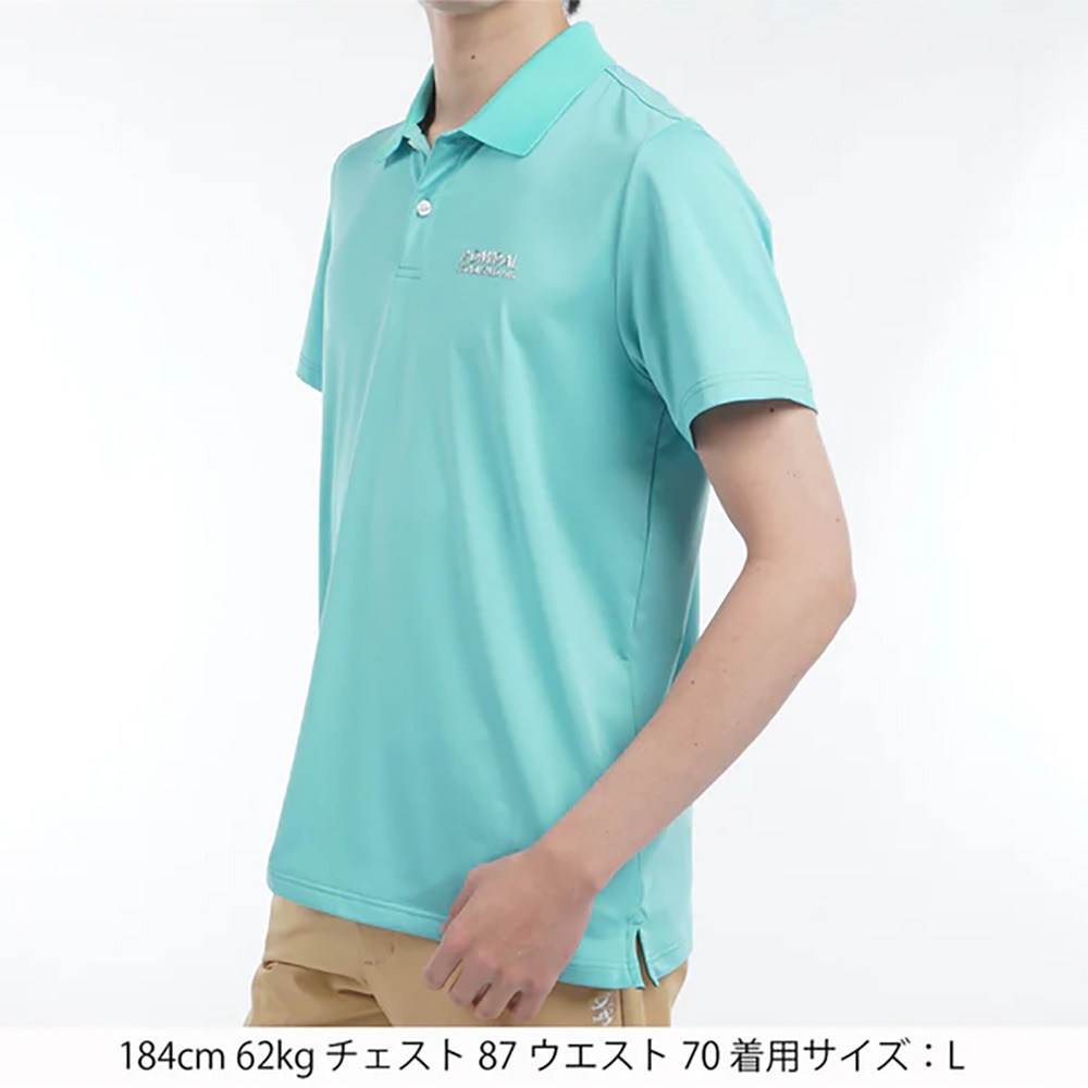 アドミラル ゴルフ（Admiral GOLF）（メンズ）ゴルフウェア 吸水速乾 UV パフォーマンス 半袖ポロシャツ ADMA520-MGRN
