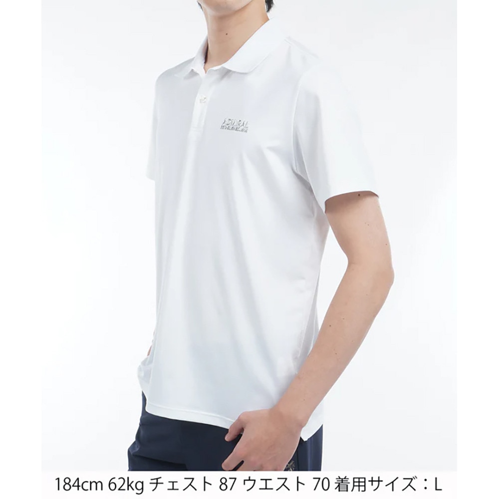 アドミラル ゴルフ（Admiral GOLF）（メンズ）ゴルフウェア 吸水速乾 UV パフォーマンス 半袖ポロシャツ ADMA520-WHT