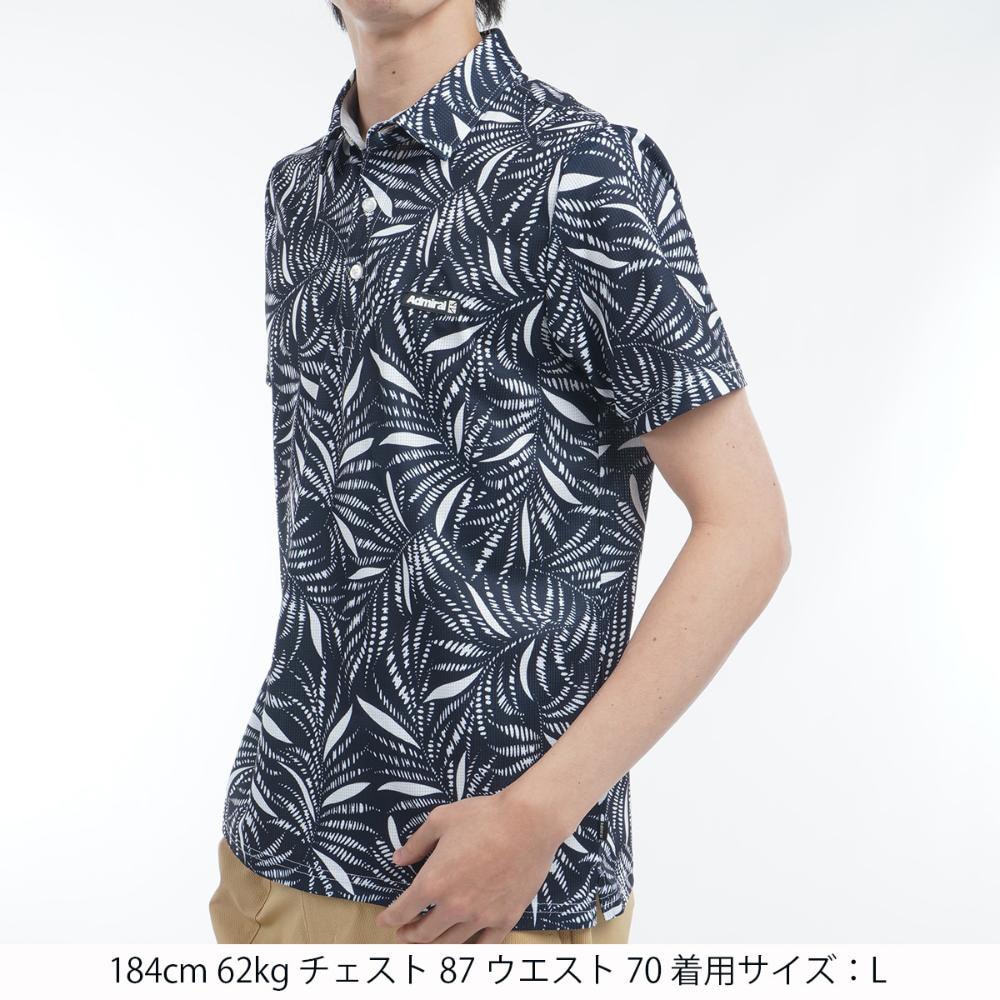 アドミラル ゴルフ（Admiral GOLF）（メンズ）ゴルフウェア リゾートプリント シャツ ADMA529-NVY