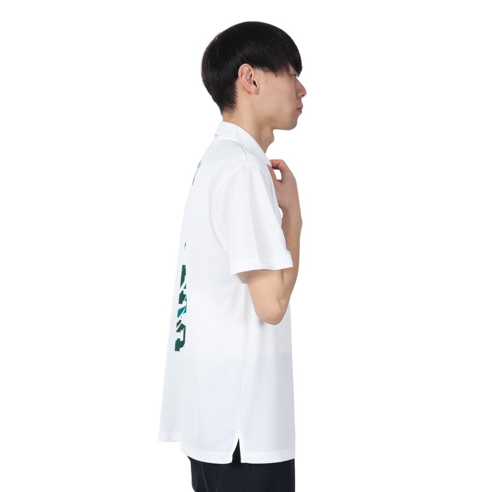 ニューエラ（NEW ERA）（メンズ、レディース）ゴルフウェア 吸汗速乾 抗菌 半袖 鹿の子 ポロシャツ バーチカルロゴ 14391484