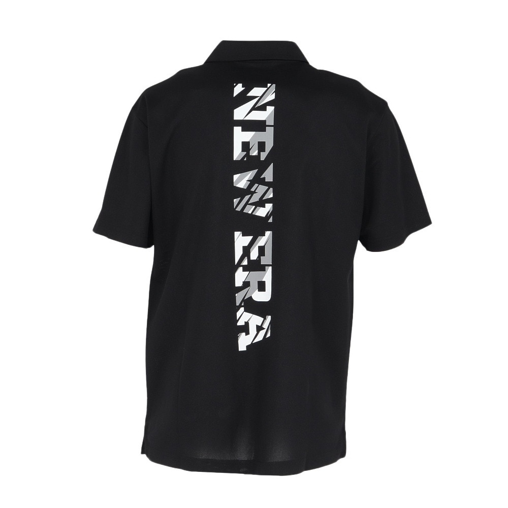 ニューエラ（NEW ERA）（メンズ、レディース）ゴルフウェア 吸汗速乾 半袖 鹿の子 ポロシャツ Vertical Logo BLK 14391486