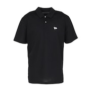 (メンズ、レディース)ゴルフウェア 吸汗速乾 半袖 鹿の子 ポロシャツ Vertical Logo BLK 14391486