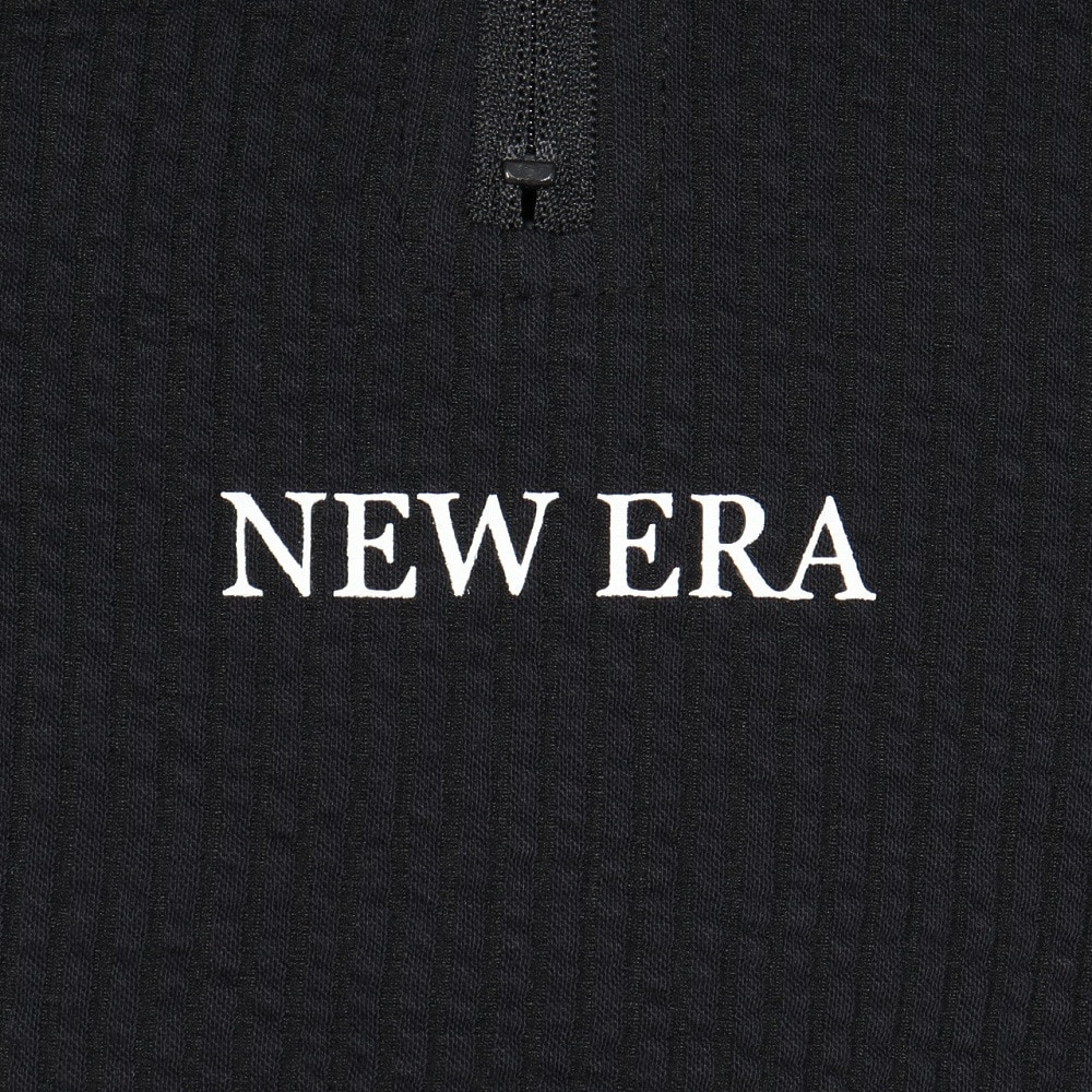ニューエラ（NEW ERA）（メンズ、レディース）ゴルフウェア 吸汗速乾 半袖 スキッパー ポロシャツ Seersucker BLK 14391490