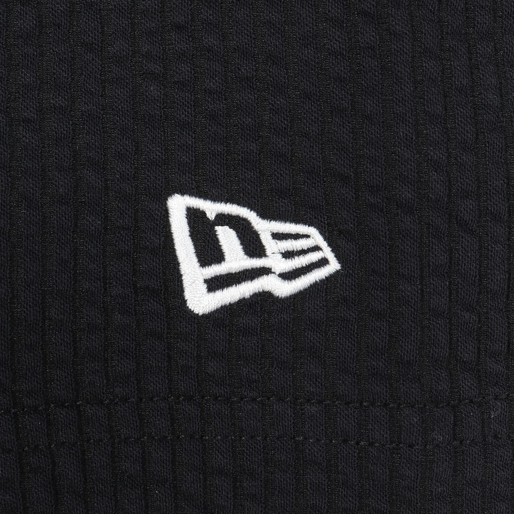 ニューエラ（NEW ERA）（メンズ、レディース）ゴルフウェア 吸汗速乾 半袖 スキッパー ポロシャツ Seersucker BLK 14391490