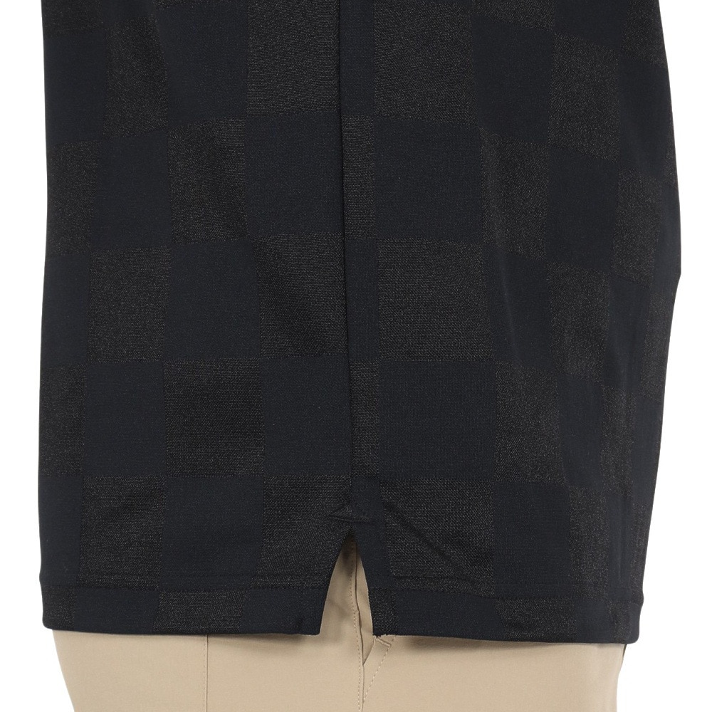 ニューエラ（NEW ERA）（メンズ、レディース）ゴルフウェア 吸汗速乾 半袖 ポロシャツ Checker Pattern ブラック 14391518