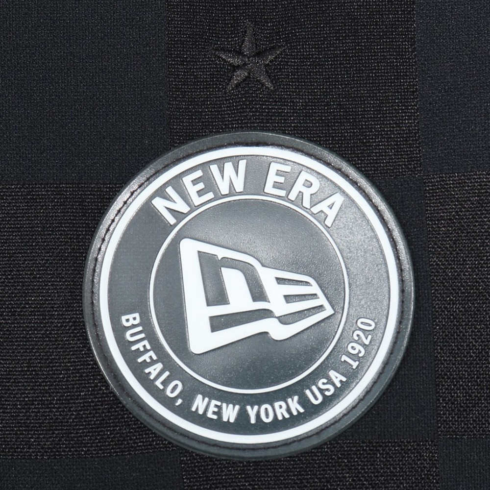 ニューエラ（NEW ERA）（メンズ、レディース）ゴルフウェア 吸汗速乾 半袖 ポロシャツ Checker Pattern ブラック 14391518