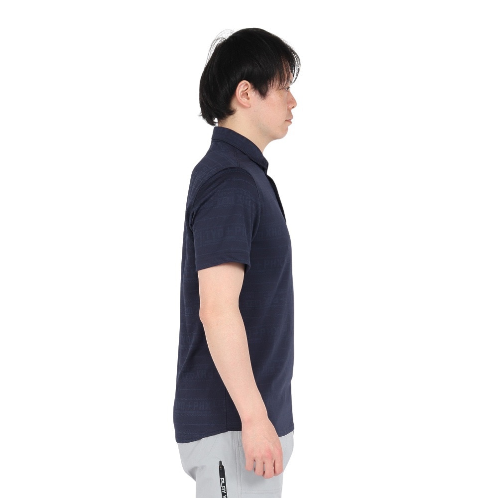 ピン（PING）（メンズ）ゴルフウェア チケット柄ジャガード 半袖ポロシャツ 621-5160219-120